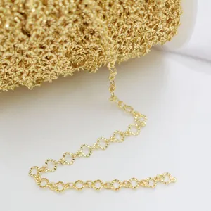 14k gold filled heart-shaped chain roll for DIY jewelry making and beaded accessory crafts