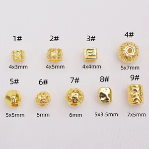 14k gold filled spacer beads set in various shapes for DIY jewelry making
