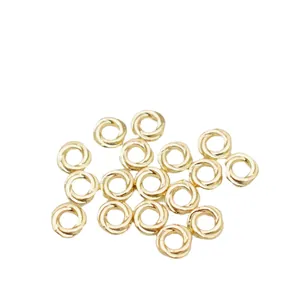 Στριφτοί δακτύλιοι 14k χρυσού 4mm και 6mm για χειροποίητα κοσμήματα DIY αξεσουάρ