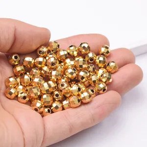 Goldene facettierte Spacer-Perlen für DIY-Schmuckherstellung und Armband-Design