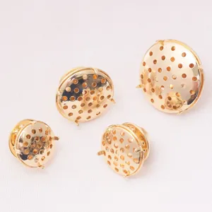 Βάσεις καρφίτσας από ορείχαλκο 14K για DIY κατασκευή κοσμημάτων σε διάφορα μεγέθη