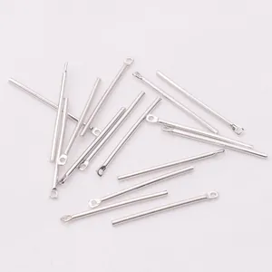 DIY jewelry making components 14k gold plated silver cylinder drop rod connector pins