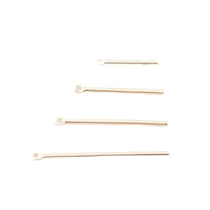 Set of four 14K gold filled round bar drop earrings in various lengths for DIY jewelry making