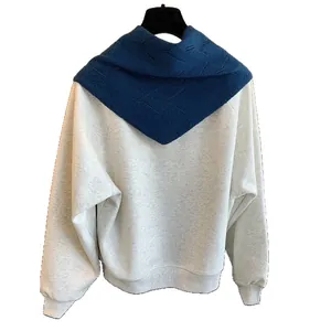 Châle en laine d'Australie 100% pour femme avec pull à manches longues avoine