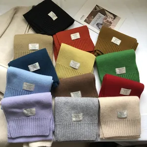 Classic 100% Australian wool knitted scarves in multiple colors for winter warmth