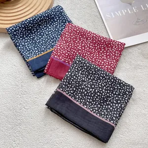 Women's Fashion Satin Square Scarf Leopard Irregular Dot Print Silk Feeling Neck Scarf Y2K Style Hair Scarf Bag Accessory