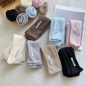 Morandi colors handmade knitted flower scarf and headband collection for women in various shades