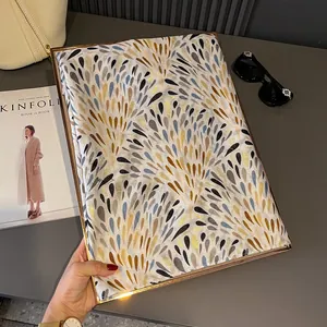 Elegant lightweight silk-like scarf with teardrop patterns and fashion accessories