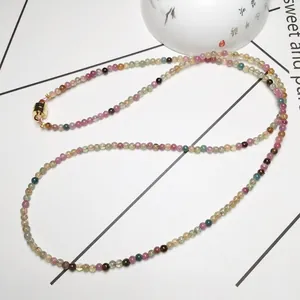 Dreiwickel-Turmalin-Perlenhalskette und Armband mit Magnetverschluss für Damen