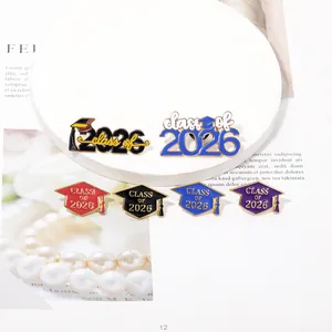 2026 Graduation Season Enamel Lapel Pins Featuring Doctorate Caps In Multiple Colors