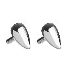 Creative Waterdrop Men's Cufflinks Silver Polished Alloy Liquid Metal Style French Business Shirt Cuff Links Accessories
