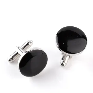 Fashion Round Cufflinks Business Suit Shirt Classic Geometric Design Alloy Electroplated Cuff Links For Men Women Daily Accessory