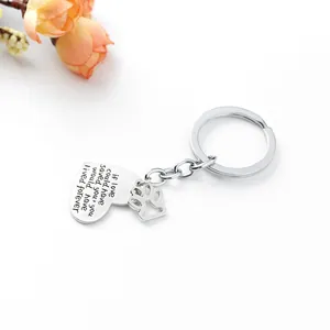 Detail of silver heart keychain with memorial quote and small paw print charm