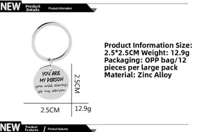 Makroansicht des Zinklegierung-Schlüsselanhängers mit 2,5 cm Durchmesser und 12,9 g