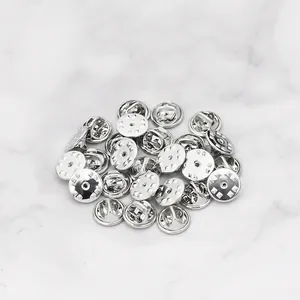 Chiusure a farfalla argentate per spille e accessori metallici per gioielli DIY
