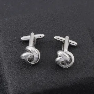 Men French Knot Copper Cufflinks Elegant Twisted Design Shirt Accessories For Business Wedding Formal Occasions Gift Jewelry