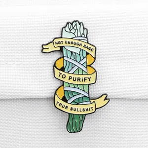 Creatieve Punk Emaille Pin Grappige Salie Bundel Slogan Badge Legering Broche Humor Sieraden Accessoire Voor Kleding Jas Rugzak Cadeau