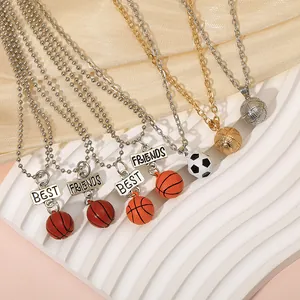 Bambini BFF Best Friends Pallacanestro Calcio Collana Lega Sportivo Pendente Gioielli Per Ragazzi Ragazze Amicizia Regalo
