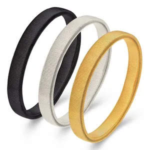 Drei Metall-Ärmelhalter in Schwarz Silber und Gold für verstellbare Hemdärmel