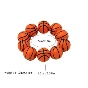 Détails du rond de serviette basket avec diamètre 7cm et perles de 1,5cm pour la table