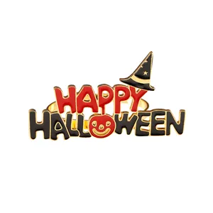 Halloween Napkin Rings Alloy Enamel Pumpkin Spider Web Ghost Witch Hat Design For Table Decoration Dining Party Gift