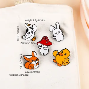 Spécifications de taille et poids des pin's émaillés animaux sur fond en toile