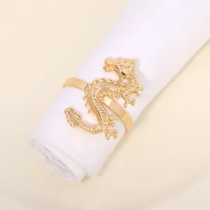 Servilletero de Aluminio Estilo Occidental Animal Dorado Plateado Metal Galvanizado Hebilla de Servilleta Para Mesa de Comedor Decoración