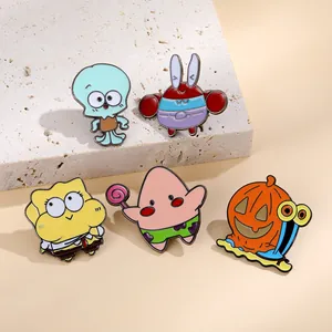 Cute Cartoon Alloy Enamel Brooch Pin Cute Figure Badge For Backpack Jacket Decorative Costume Pins Gift Accessories For Unisex