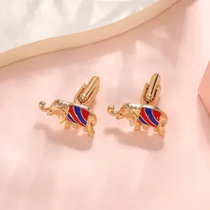 Fashion Animal Elephant Penguin Cufflinks Enamel Alloy Gold Silver Plated Business Formal Suit Shirt Accessories Jewelry Gift Men Women