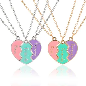 Collar con Colgante de Rompecabezas de Corazón Best Friends Forever BFF Joyería de Aleación para Mujer Regalo Amistad