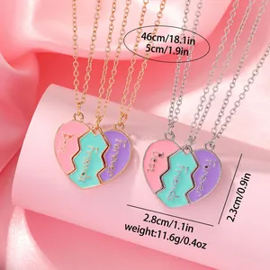 Detalle del colgante de corazón de Best Friends Forever con medidas exactas en cm