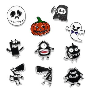 Σετ καρφίτσες Halloween με σχέδια Jack Skellington φάντασμα και τέρας κολοκύθας