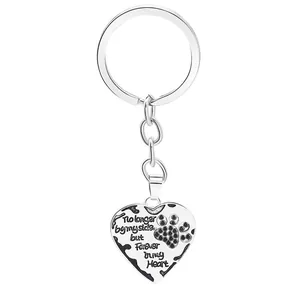 Macro shot of silver heart pendant with paw print and memorial text engraving