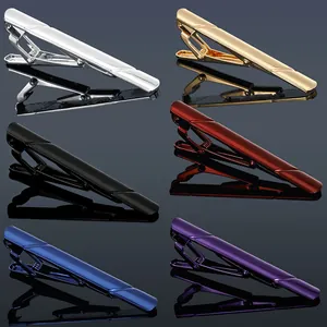 Einfache Business Herren Kupfer Krawattennadel Klassisch Metallisch Gestreift Formell Anzug Krawattenklammer Für Hochzeit Bankett Hemd Schmuck