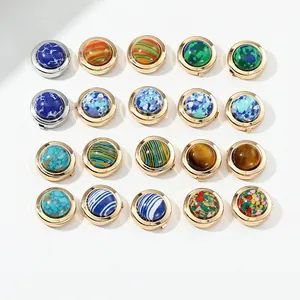Detailed grid view of diverse luxury cufflinks in gold and silver with textured patterns