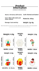 Détails sur la taille et le matériau des broches de Noël en émail et alliage