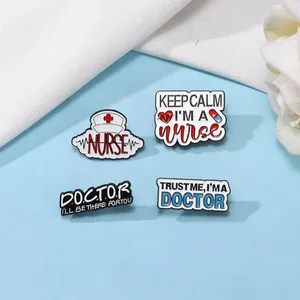 Épingles En Émail Médicales Créatives Slogan Docteur Infirmière En Alliage Broche Épingles Pour Blouse De Laboratoire Cadeau