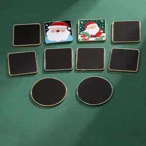 10er-Set Weihnachts-Kühlschrankmagnete aus Metall mit Weihnachtsmann- und Baum-Motiven