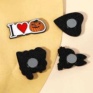 Σετ μαγνητάκια ψυγείου Halloween με σχέδιο I Love Pumpkin και ισχυρό μαγνητικό πίσω μέρος