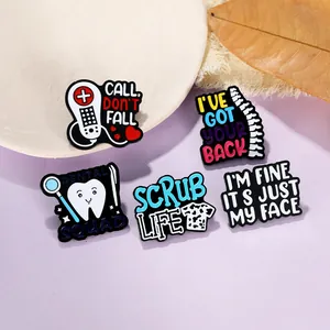 Cartoon Medizinische Emaille Pin Legierung Lustige Dental Squad Scrub Life Brosche Für Krankenschwester Arzt Schmuck
