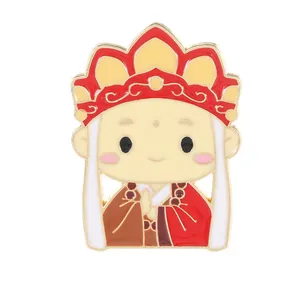 Cartoon Tang Sanzang Emaille-Anstecknadel Reise nach dem Westen für Rucksäcke