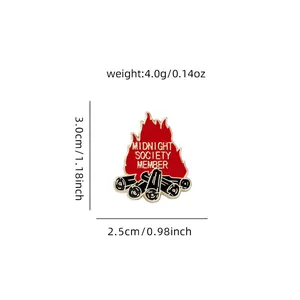 Midnight Society Member campfire enamel pin made of zinc alloy for bags and jackets