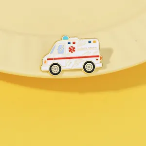 Creative Cartoon Ambulance Enamel Brooch Personalized Medical Star Of Life Alloy Badge Pin For Nurse Doctor Daily Gift