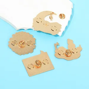 Goldene Metallnadeln Rückseite mit Nadel- und Magnetverschluss für Dunhuang Souvenirs