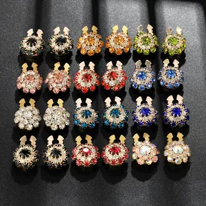Vintage Strass Knopfhüllen Für Herren Hochzeit Hemd Manschettenknöpfe Legierung Kristall Blumenmuster Schmuck Zubehör Geschenk