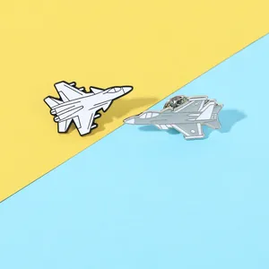 Alloy Fighter Jet Airplane Enamel Brooch Pin Aviation Model Badge For Unisex Clothes Bag Backpack Accessories Decoration