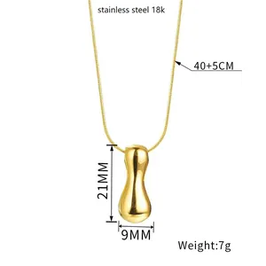 Detailed specs of 18K gold plated stainless steel balloon letter pendant necklace