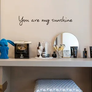 You Are My Sunshine Sticker Mural en PVC Vinyle Amovible Citation Décalcomanie Pour Chambre Salon Maison Décoration