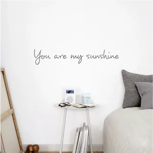 Sticker mural 'You are my sunshine' minimaliste pour décoration murale chambre