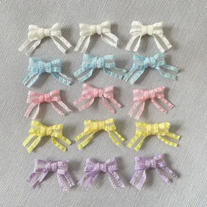 Mini Nœuds en Ruban de Tissu Faits à la Main Accessoires Décoratifs Pour Artisanat DIY Chaussettes Lingerie Poupées Animaux
